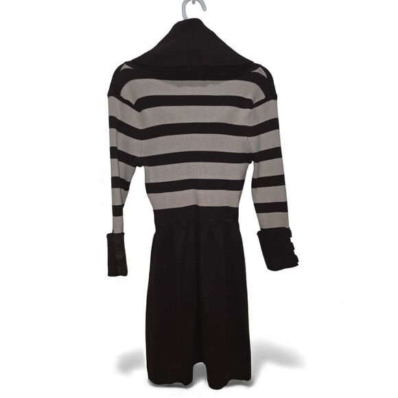 Apostrophe Junior Sweater Dress Size PM Striped Cowl Neck Pre-Owned Like New - Picture 7 of 12